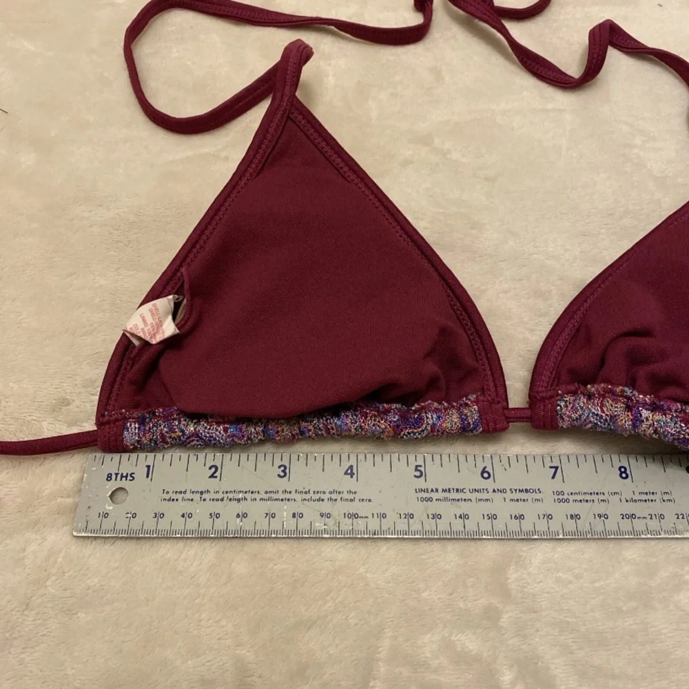 Xhilaration Multicolored Crocheted Paisley Bikini Top